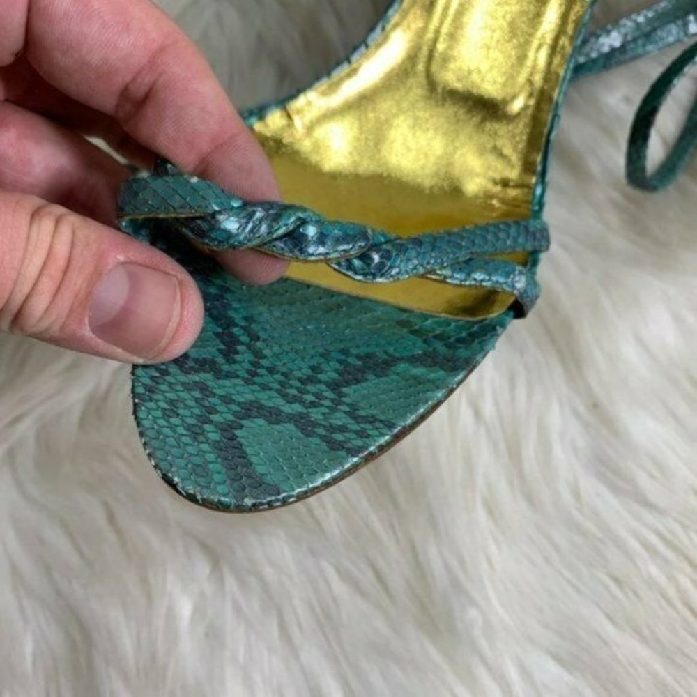Gianni Versace Couture New Python Strappy Heels Si - image 6